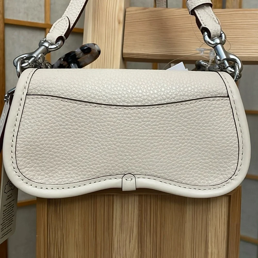 Coach Micro Wavy Dinky Bag In Coachtopia Leather / Cloud NWT - Picture 6 of 17